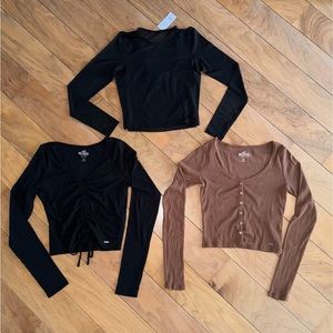 Hollister long sleeve shirts lot.